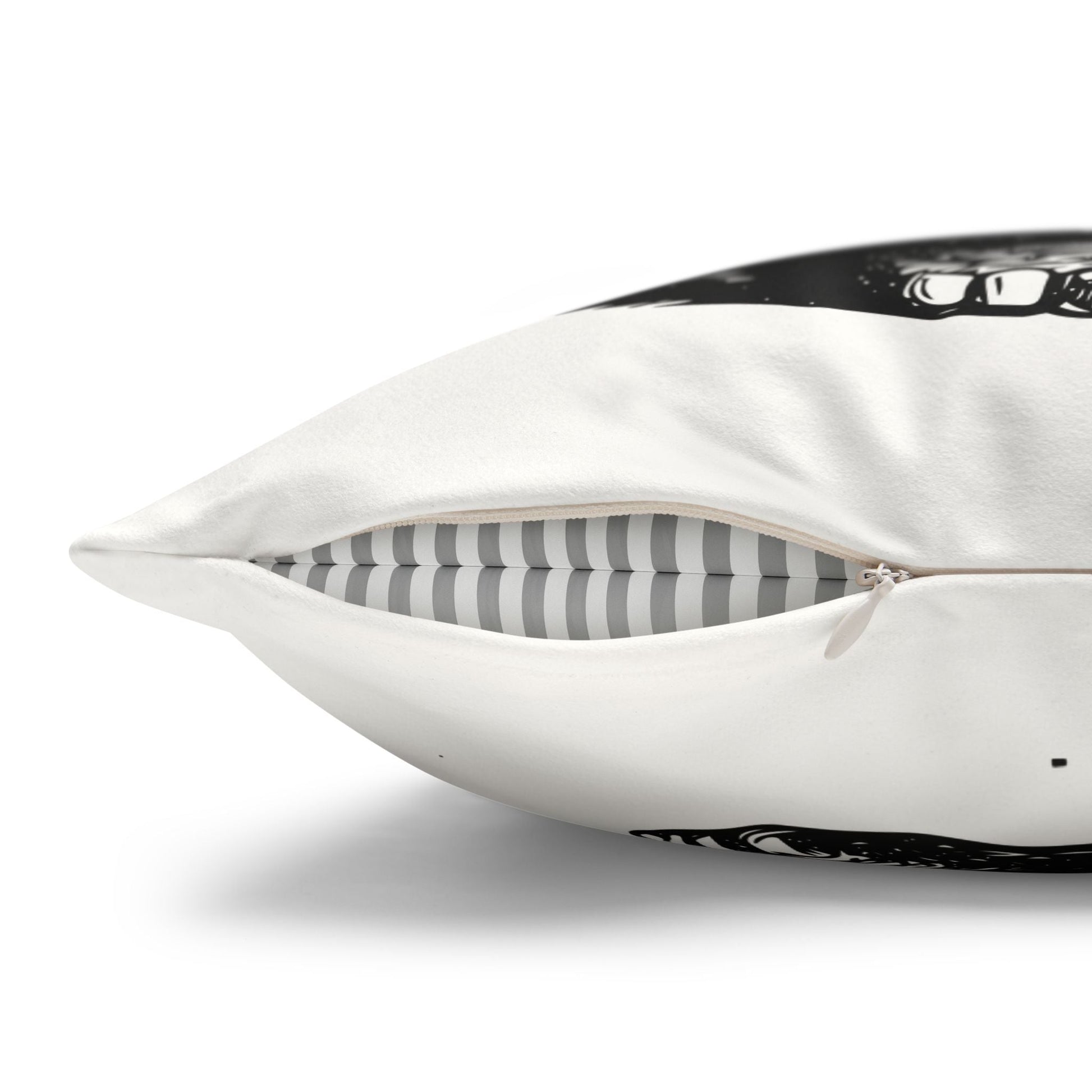 Behemoth from Dictionnaire Infernal 1863 — Victorian gothic elephant engraving throw pillow | closeup