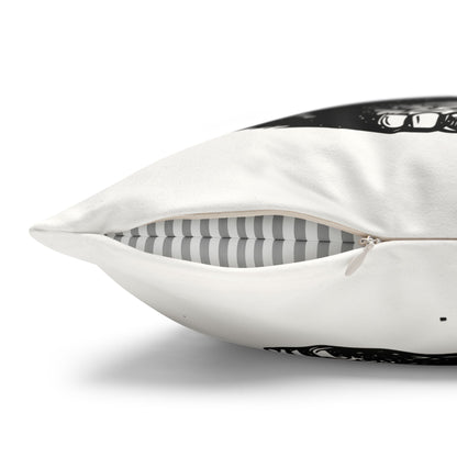 Behemoth from Dictionnaire Infernal 1863 — Victorian gothic elephant engraving throw pillow | closeup