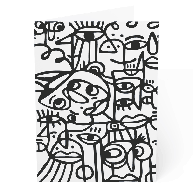 Paper products Peopling Pattern Greeting Cards | Seasonal Gift Giving Sets | Perfect Sentiments for Everyone