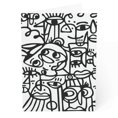 Paper products Peopling Pattern Greeting Cards | Seasonal Gift Giving Sets | Perfect Sentiments for Everyone