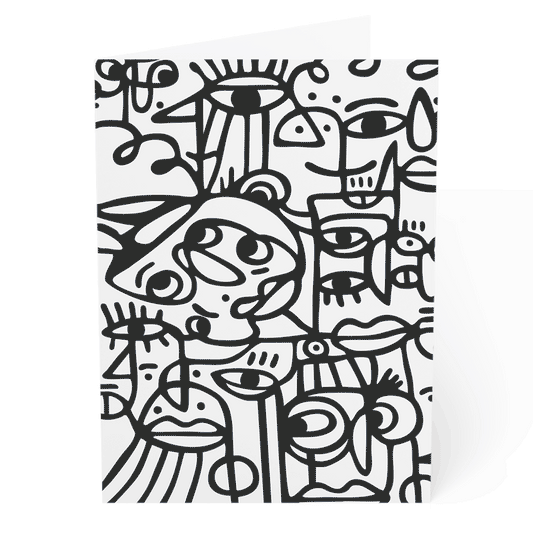 Paper products Peopling Pattern Greeting Cards | Seasonal Gift Giving Sets | Perfect Sentiments for Everyone