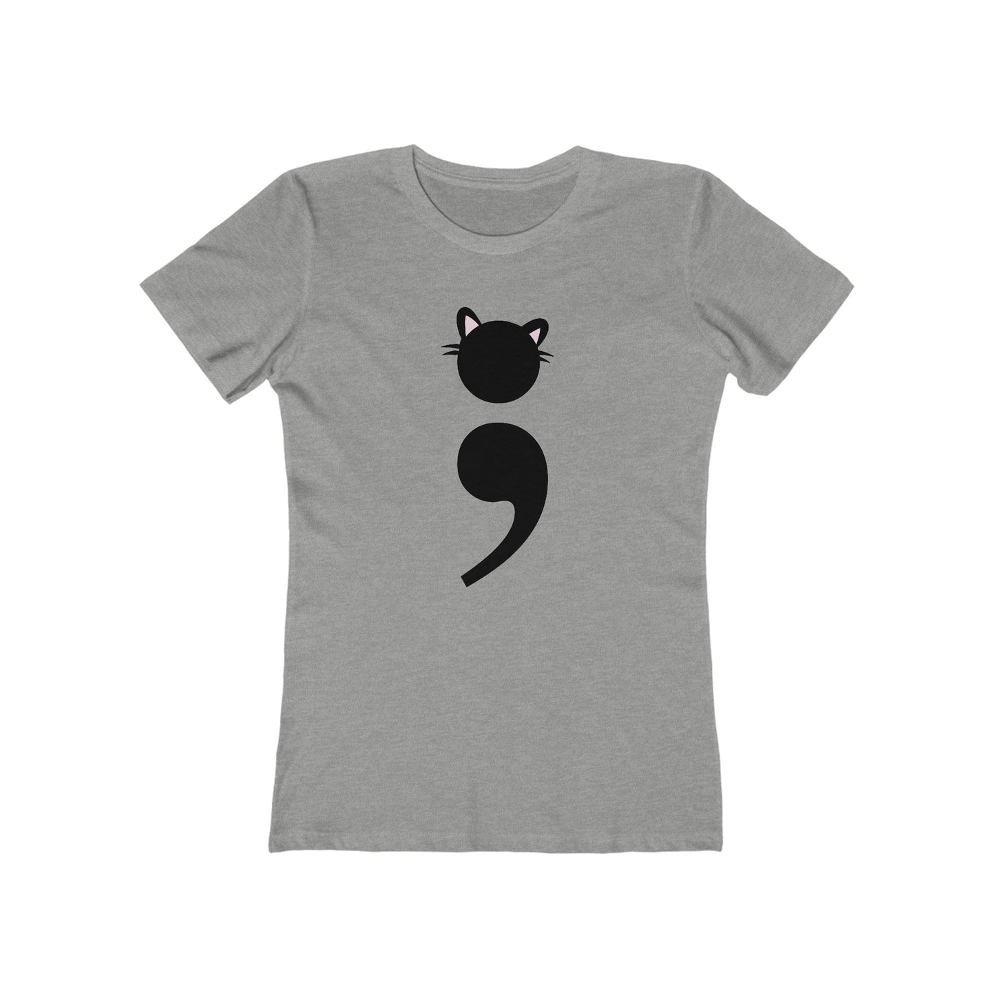 Funny cat mom shirt with nerdy punctuation humor | variant