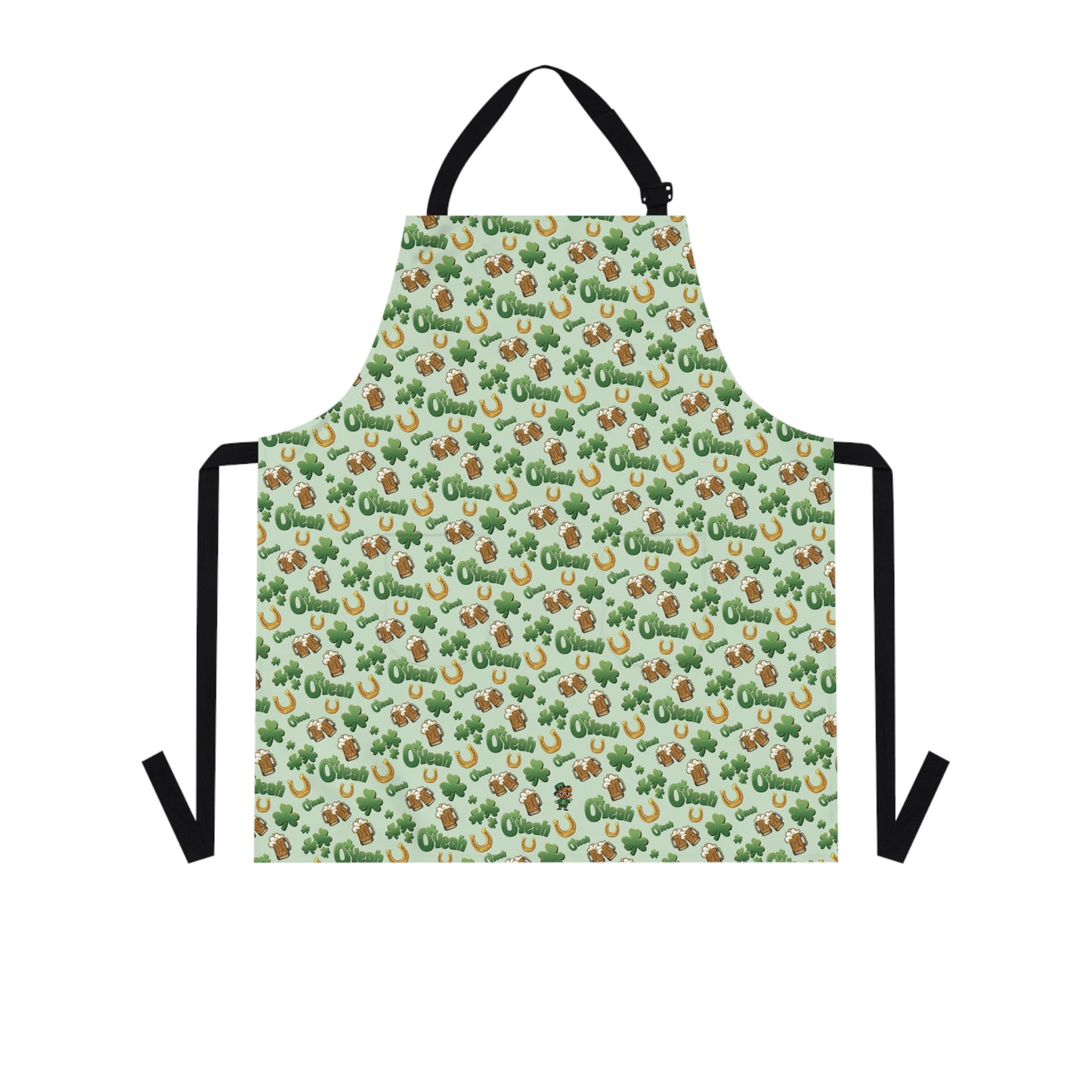 Find the Nerdy Leprechaun Kitchen Apron | Fun St. Patrick’s Day Cooking Gear | Shamrocks & Beer Print