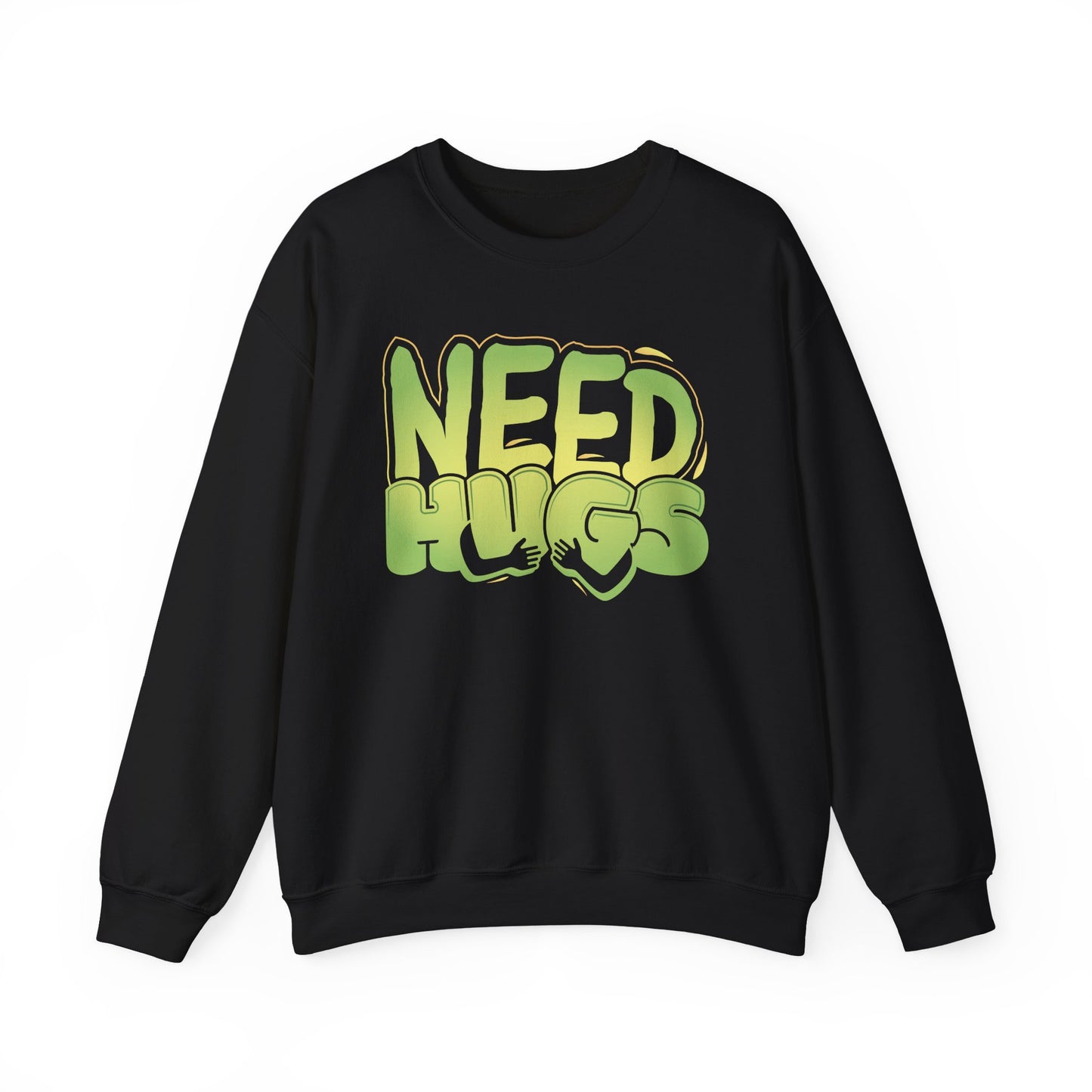 Need Hugs sweatshirt design – warm, comforting graphic for self-care and supportive gifting | variant