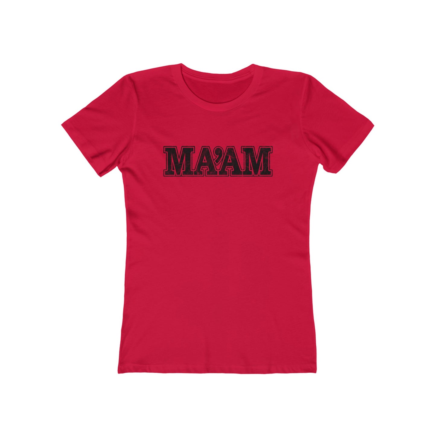 T-Shirt Ma'am Yes Ma'am! Alpha Female Military Nerd | Distressed Command T-Shirts for Army Families