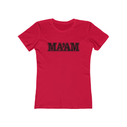 T-Shirt Ma'am Yes Ma'am! Alpha Female Military Nerd | Distressed Command T-Shirts for Army Families