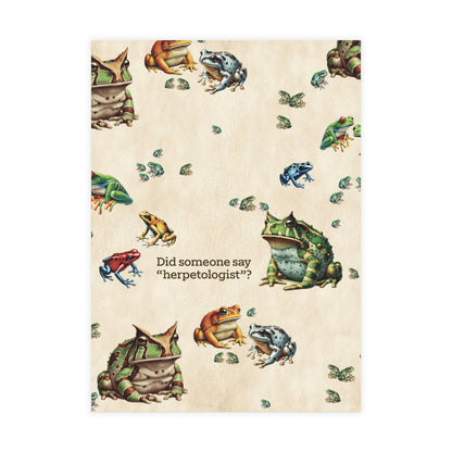 Frog Note Card Set | “Did Someone Say Herpetologists” | Blank Science Cards with Envelopes