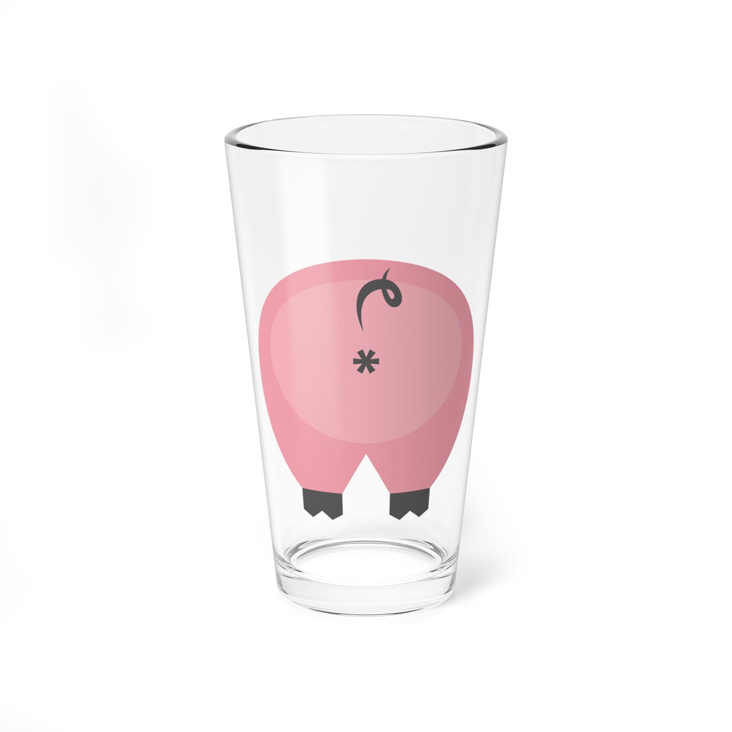 16oz Home Stuff > Kitchen & Dining > 16oz Pint Glass Gay Pig Butt “Bubble Butt” 16oz Pint Glass – Funny Gift for Friends