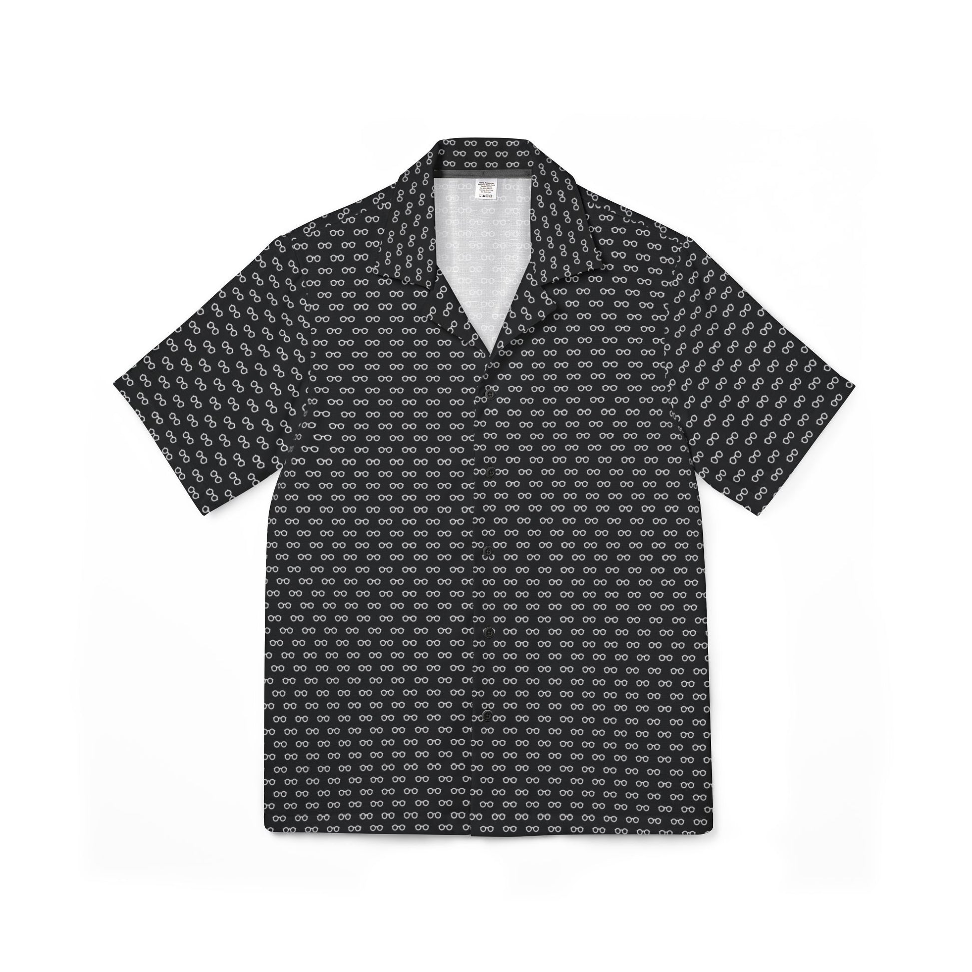 Book Nerd Glasses Pattern Geeky Reader Hawaiian Camp Shirt
