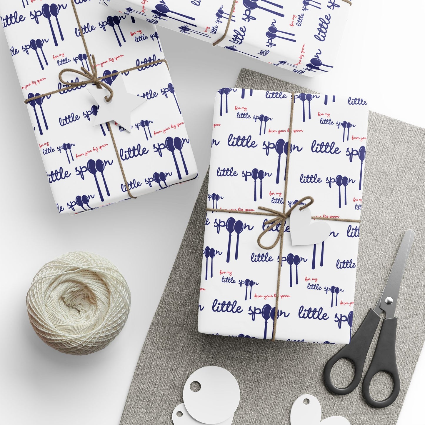 little spoon wrapping paper for couples | variant
