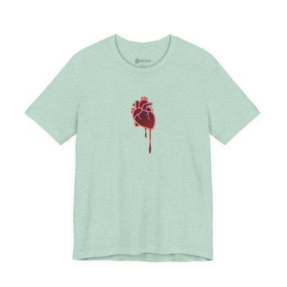 T-Shirt Bruised Heart Unisex Tee – Anti-Valentine’s Shirt for Emo & Goth Souls