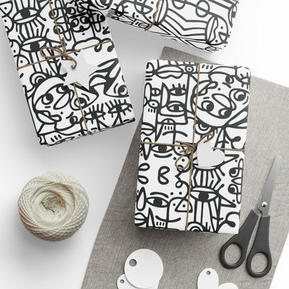 Peopling Gift Wrap – Fine Art Wrapping Paper for Introvert Fans