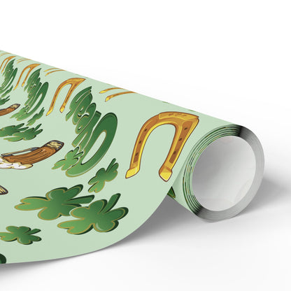 Find the Nerdy Leprechaun Wrapping Paper | St. Patrick’s Day Gift Wrap | Made in USA & Glossy/Matte Finish