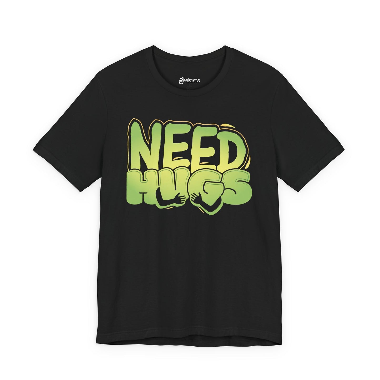 Need Hugs t-shirt graphic – cozy emotional support design for comfort wear and mental health days | variant