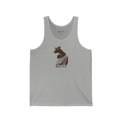 Mutty Dog Unisex Tank Top – Funny Dog Graphic Muscle Tee for Summer Nerds | Made in USA