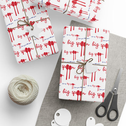 big spoon wrapping paper for couples | variant
