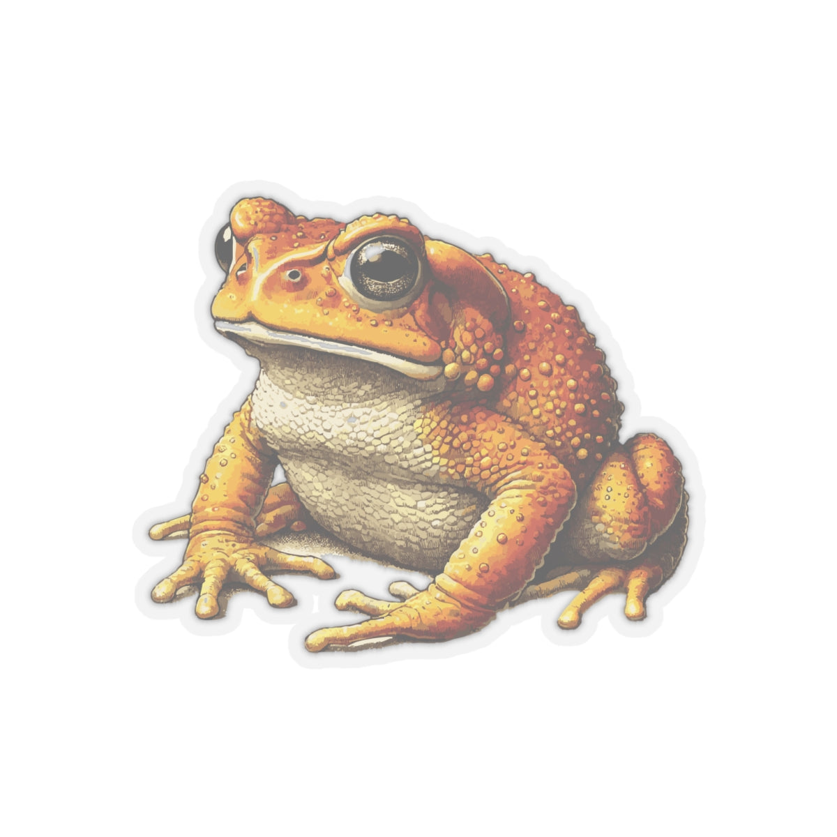 Golden Toad Stickers | Quirky Frog Gift for Biology Nerds | Peel-and-Play Fun