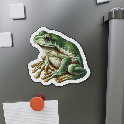 6-6-Die-Cut-1-pc Stickers Waxy Monkey Frog Vinyl Magnet | Quirky Frog Gift for Biology Nerds | Magnetized Fun