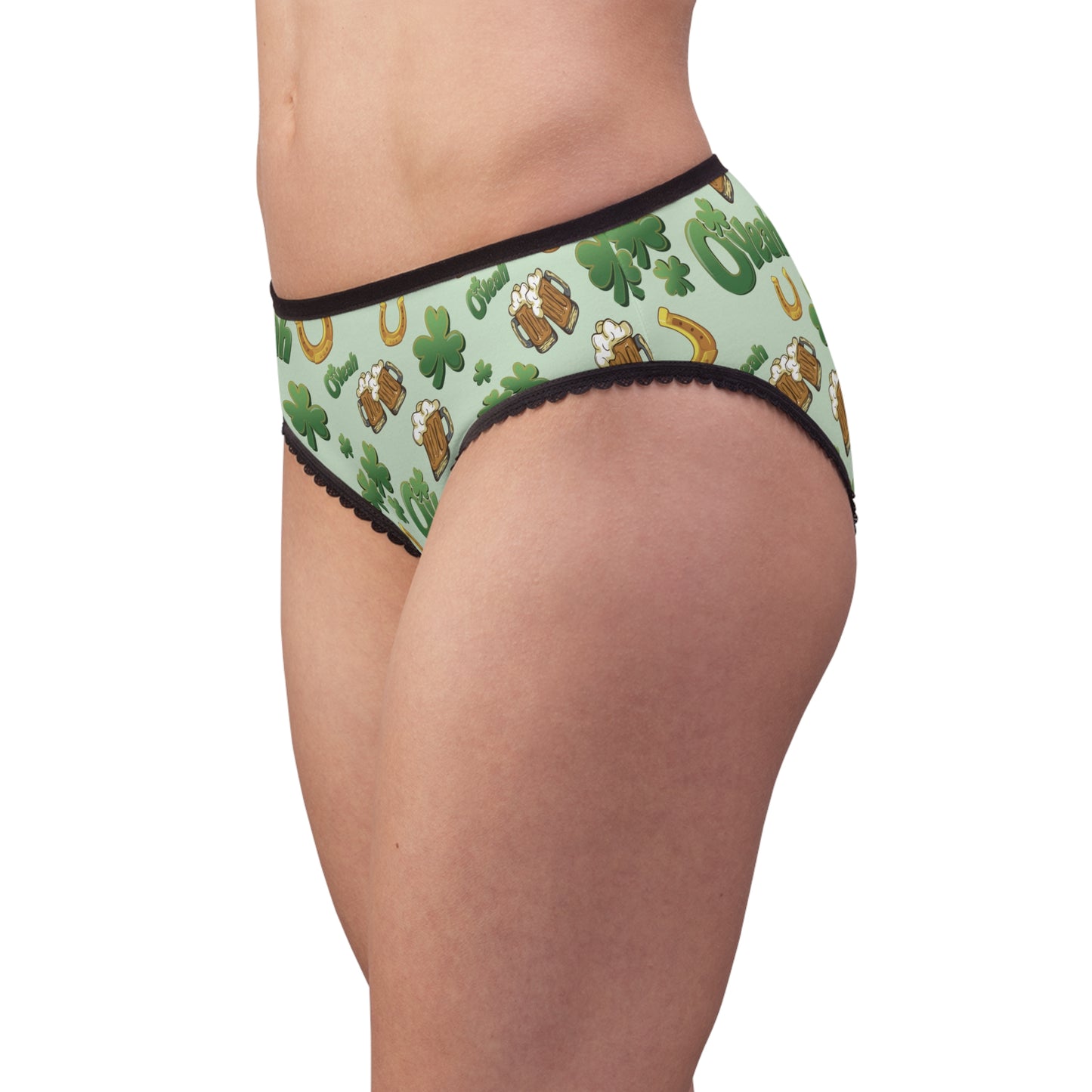 Find the Nerdy Leprechaun Women’s Briefs | St. Patrick’s Day Underwear | Lucky Shamrocks & Beer