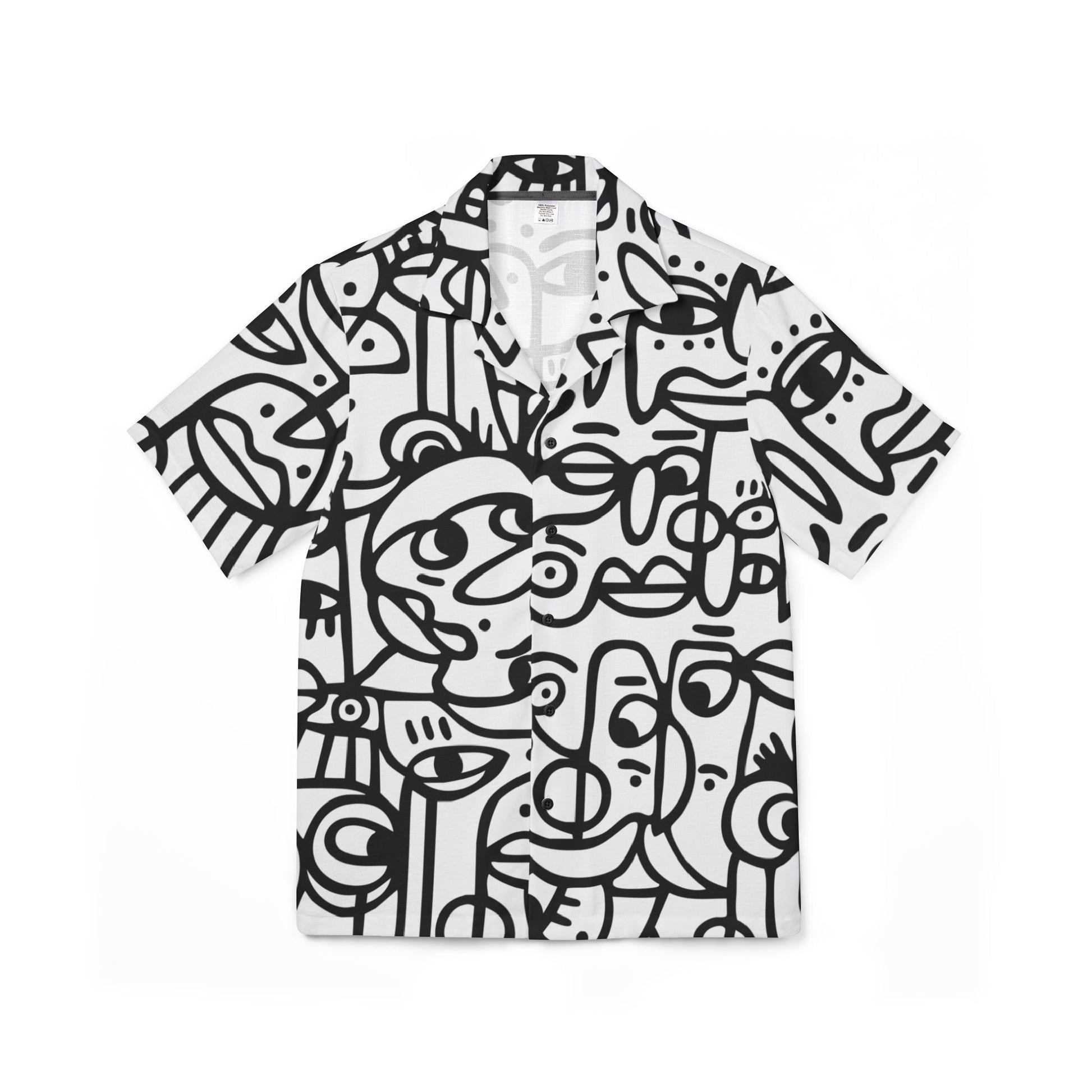 Peopling Doodle Pattern Funny Introvert Hawaiian Camp Shirt