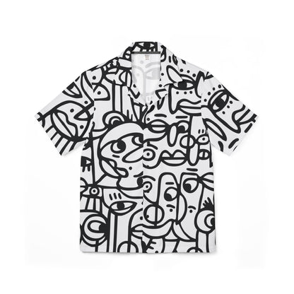 Peopling Doodle Pattern Funny Introvert Hawaiian Camp Shirt