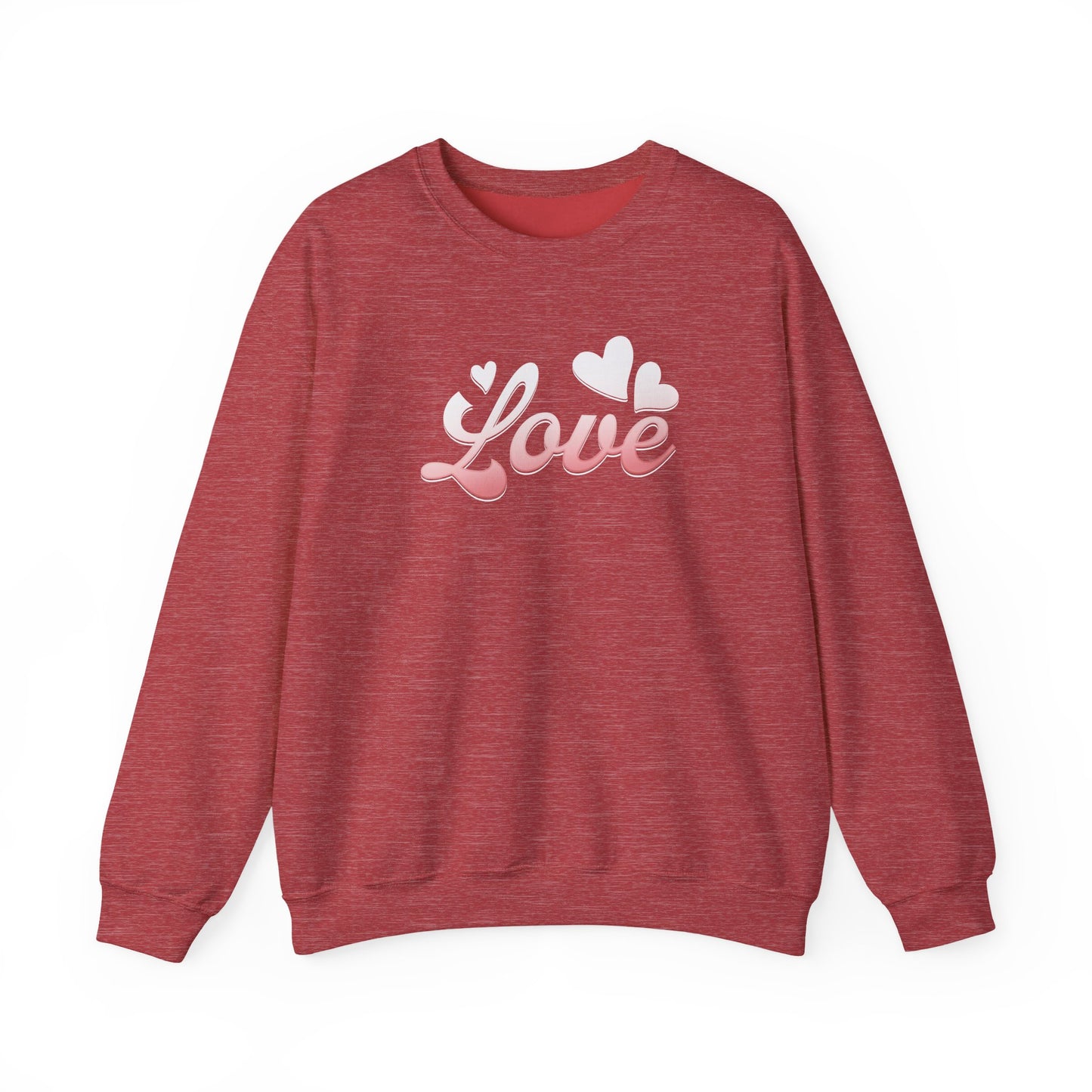 Sweatshirt Love Heart Graphic Tee – Red Valentine’s Shirt