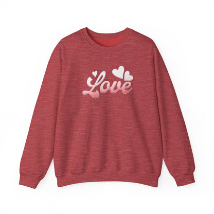 Sweatshirt Love Heart Graphic Tee – Red Valentine’s Shirt
