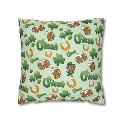 Find the Nerdy Leprechaun Faux Suede Pillow Cover | St. Patrick’s Day Home Décor | Fun Irish Accent Pillow