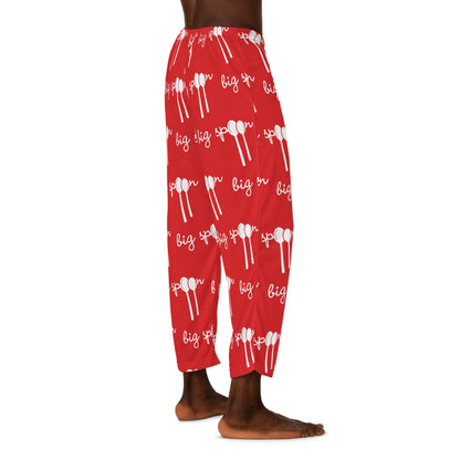 Men’s ‘Big Spoon’ Red Pajama Bottoms | Loungewear for Big & Little Spoons | Perfect Valentine’s Day Gift for Couples