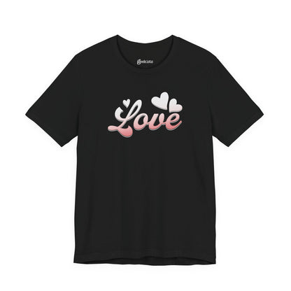 T-Shirt Love Heart Graphic Tee – Red Valentine’s Shirt