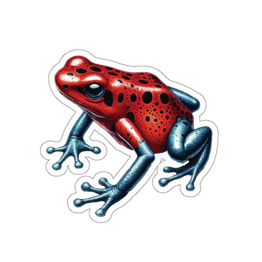 Red Strawberry Poison Frog Stickers | Quirky Frog Gift for Biology Nerds | Peel-and-Play Fun