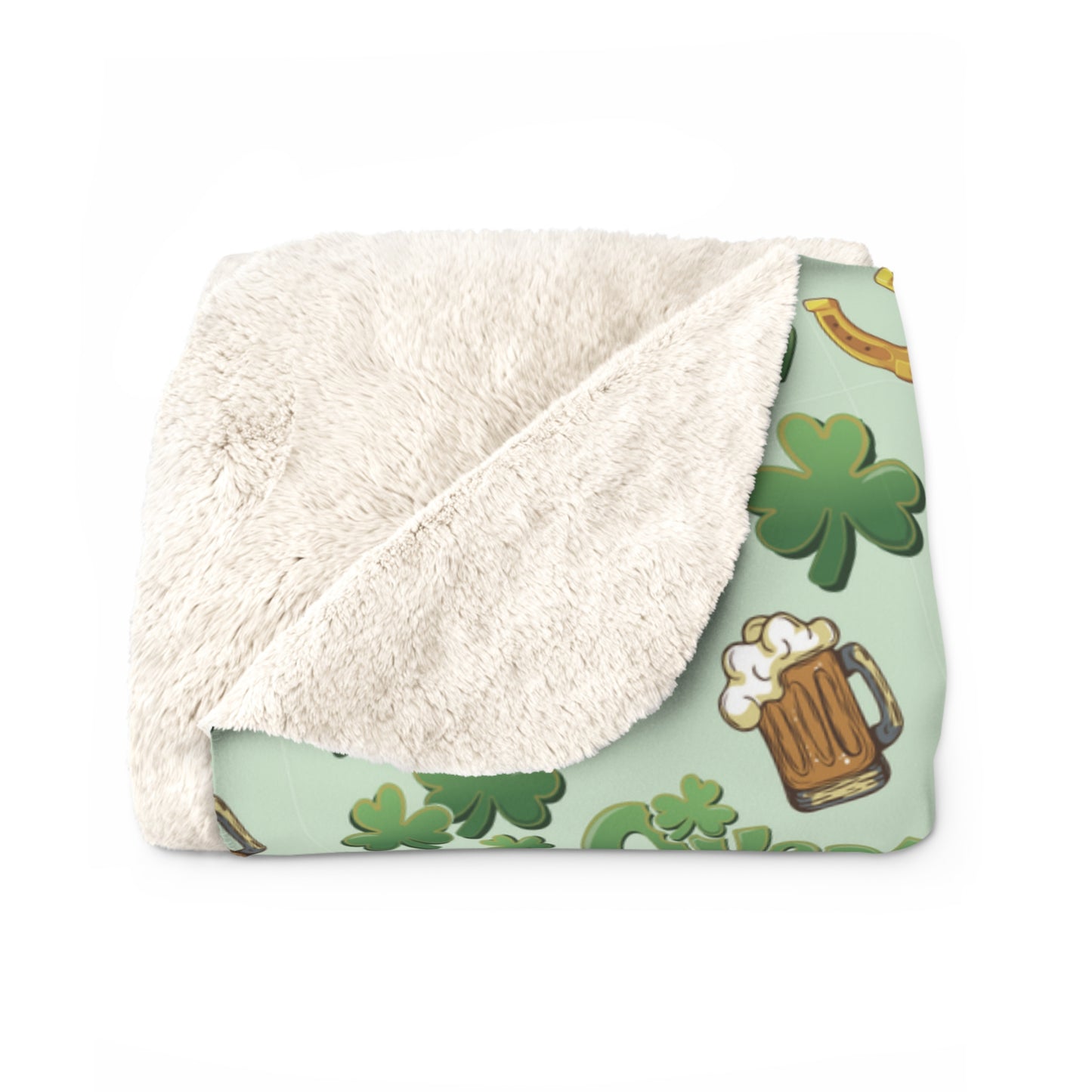 Find the Nerdy Leprechaun Sherpa Fleece Blanket | Cozy St. Patrick’s Day Throw