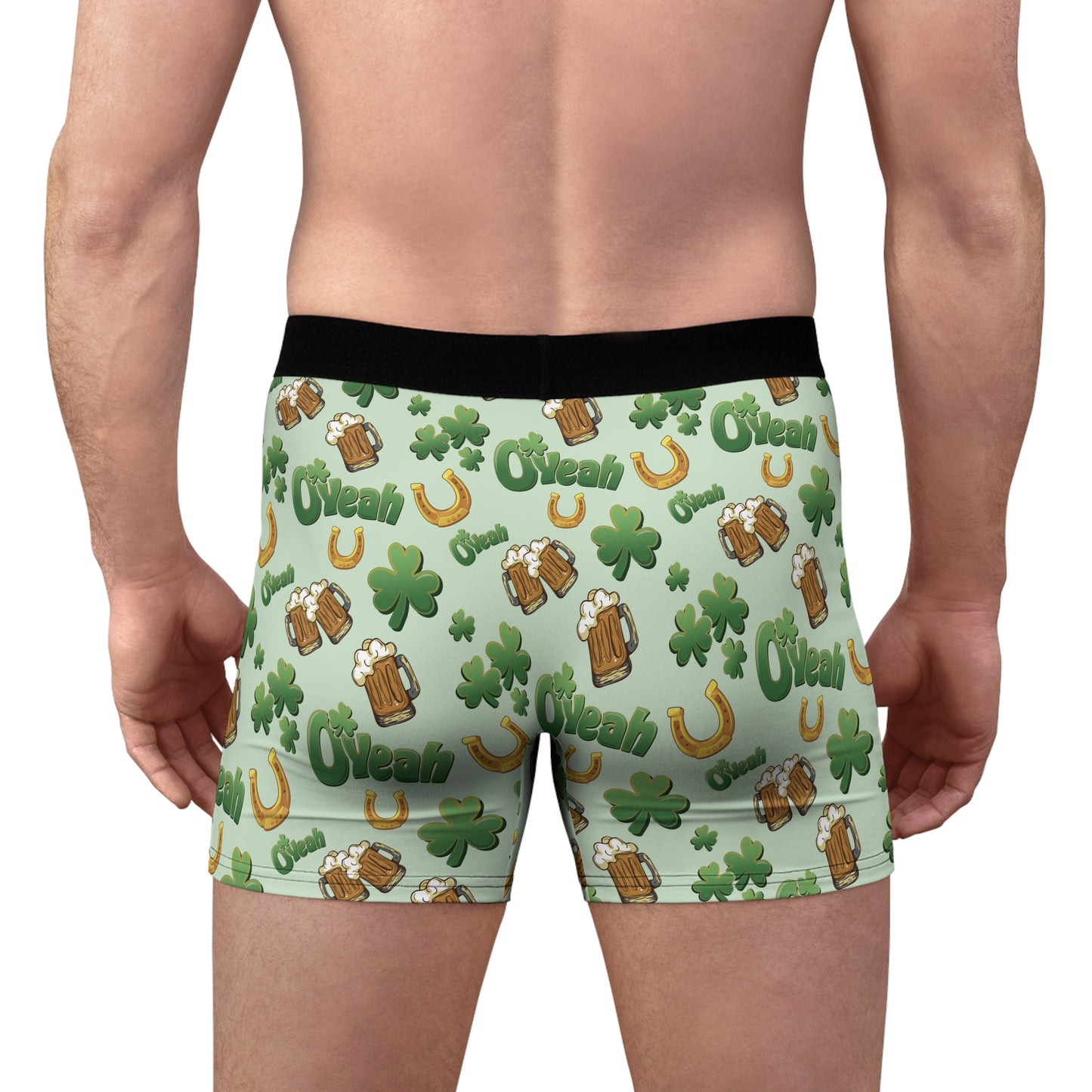 Find the Nerdy Leprechaun Boxer Briefs | St. Patrick’s Day Underwear | Shamrocks & Frothy Beer