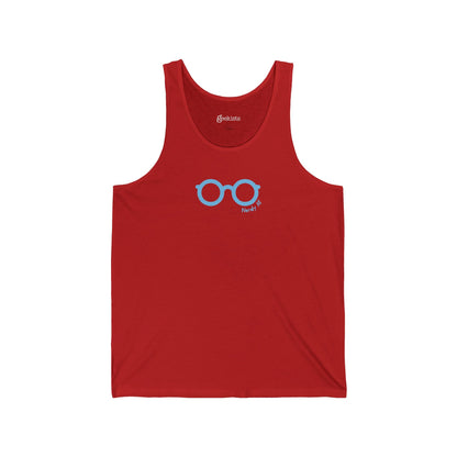 2XL-Red Tank Top Nerdy AF Unisex Tank Top | Funny Graphic Summer Shirt for Geeks