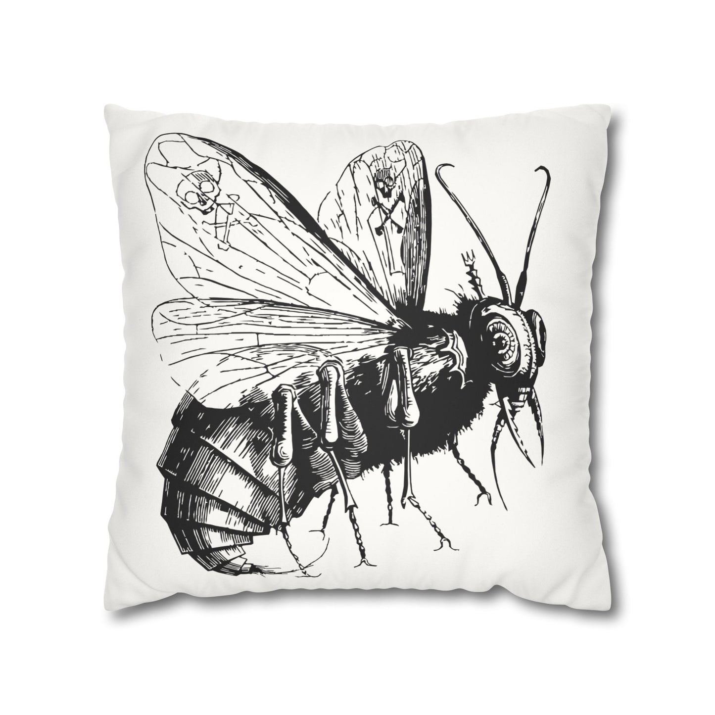 Belzebuth from Dictionnaire Infernal 1863 — Victorian gothic insect engraving throw pillow | variant