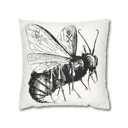 Belzebuth from Dictionnaire Infernal 1863 — Victorian gothic insect engraving throw pillow | variant