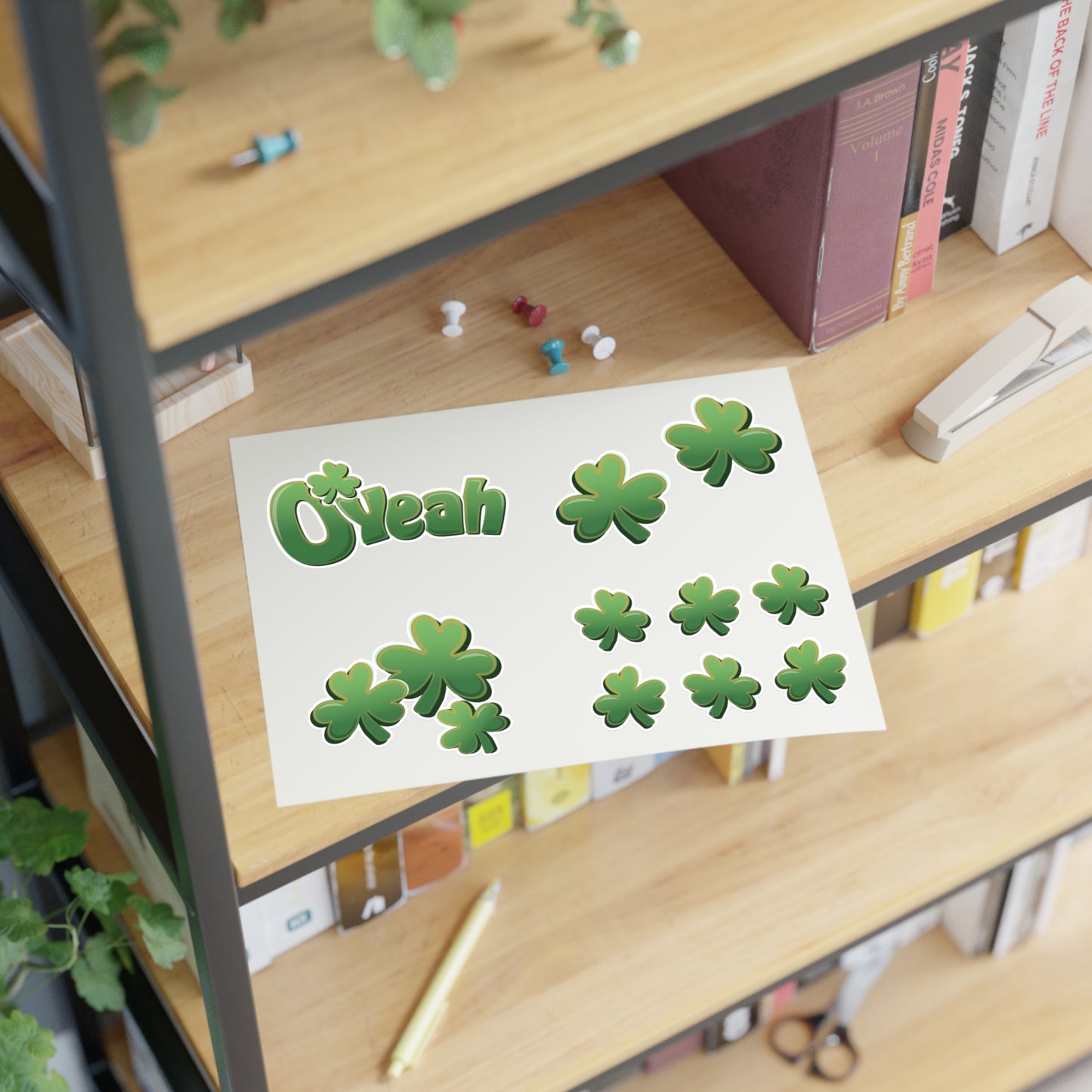 Find the Nerdy Leprechaun Sticker Sheets | St. Patrick’s Day Vinyl Decals | Shamrock-Themed Craft Stickers