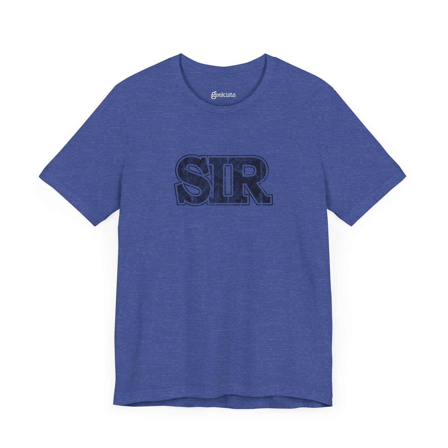 Heather-True-Royal-3XL T-Shirt Sir Yes Sir! Alpha Guy Military Nerd | Distressed Command T-Shirts for LGBTQ+ Army Families