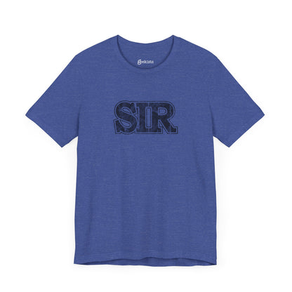 Heather-True-Royal-3XL T-Shirt Sir Yes Sir! Alpha Guy Military Nerd | Distressed Command T-Shirts for LGBTQ+ Army Families