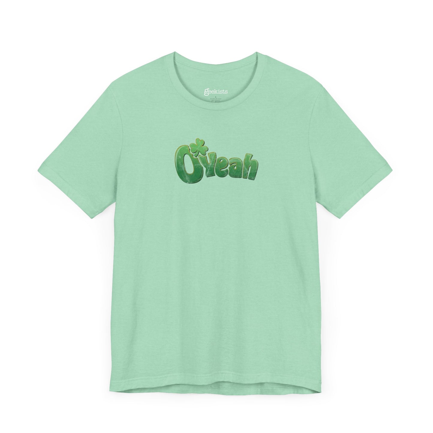 O'Yeah Retro Distressed T-Shirt | Funny Irish Graphic Tee | St. Patrick's Day Vintage-Looking Shirt