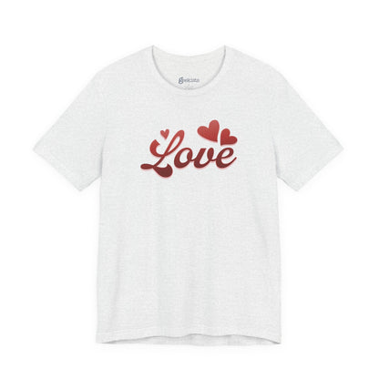 T-Shirt Love Heart Graphic Tee – Red Valentine’s Shirt