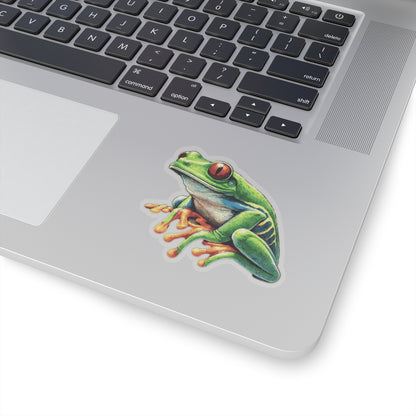 Red-Eyed Tree Frog Stickers | Quirky Frog Gift for Biology Nerds | Peel-and-Play Fun