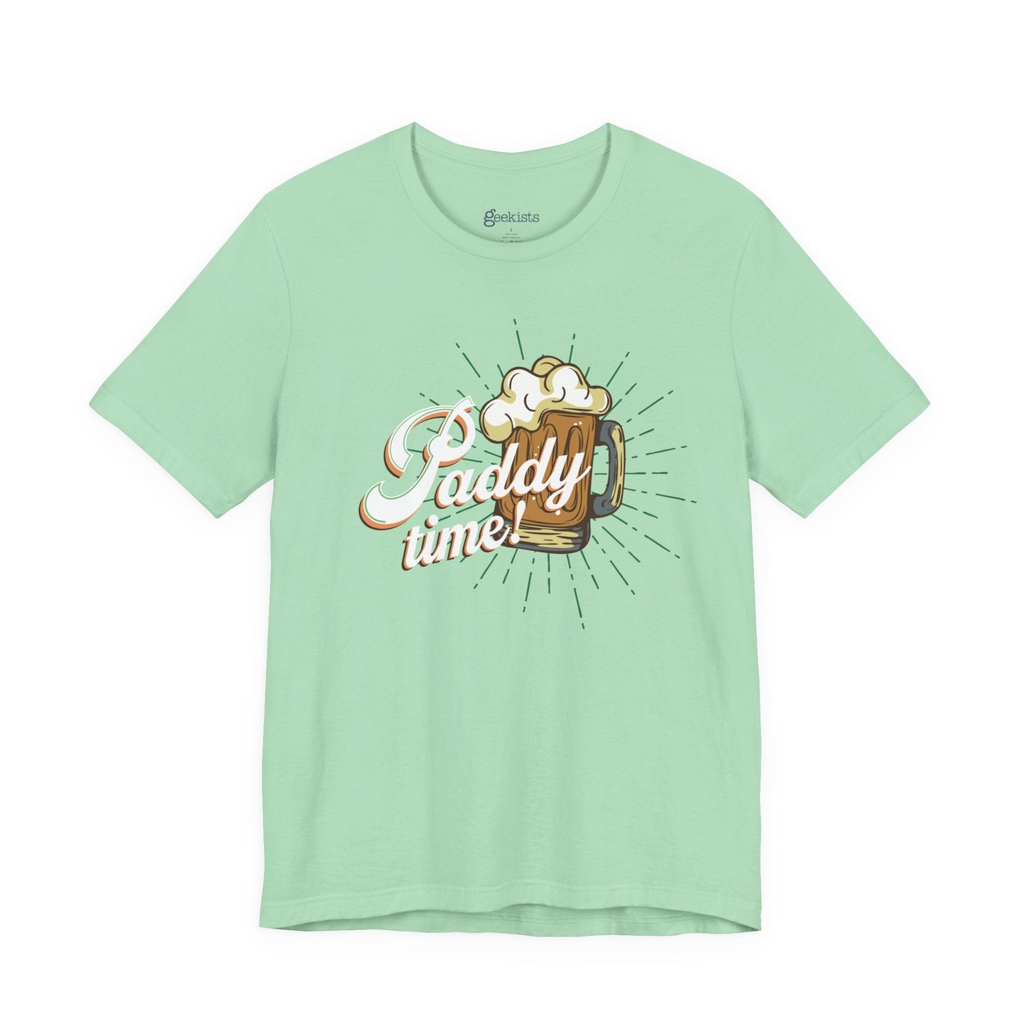 Funny Paddy Time Irish Beer T-Shirt with Retro Mug Graphic for St. Patrick’s Day Parties | variant