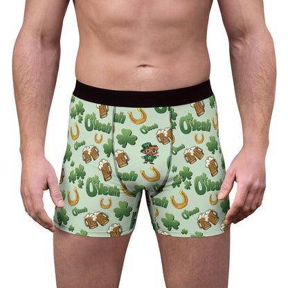 Find the Nerdy Leprechaun Boxer Briefs | St. Patrick’s Day Underwear | Shamrocks & Frothy Beer