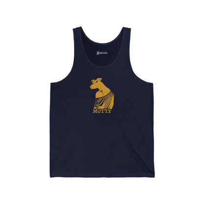 Mutty Dog Unisex Tank Top – Funny Dog Graphic Muscle Tee for Summer Nerds | Made in USA