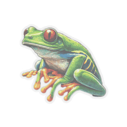 Red-Eyed Tree Frog Stickers | Quirky Frog Gift for Biology Nerds | Peel-and-Play Fun