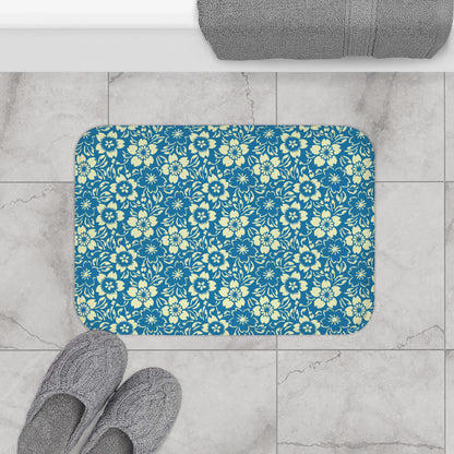 Customize Me! Floral Bath Mat – Memory Foam Comfort, Custom HEX Colors