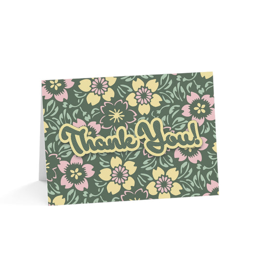 Paper Stuff > Gift Giving > Greeting Cards Floral Thank You Card | Sweet Sentiment Greeting with Envelope