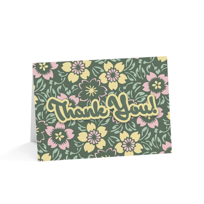 Paper Stuff > Gift Giving > Greeting Cards Floral Thank You Card | Sweet Sentiment Greeting with Envelope