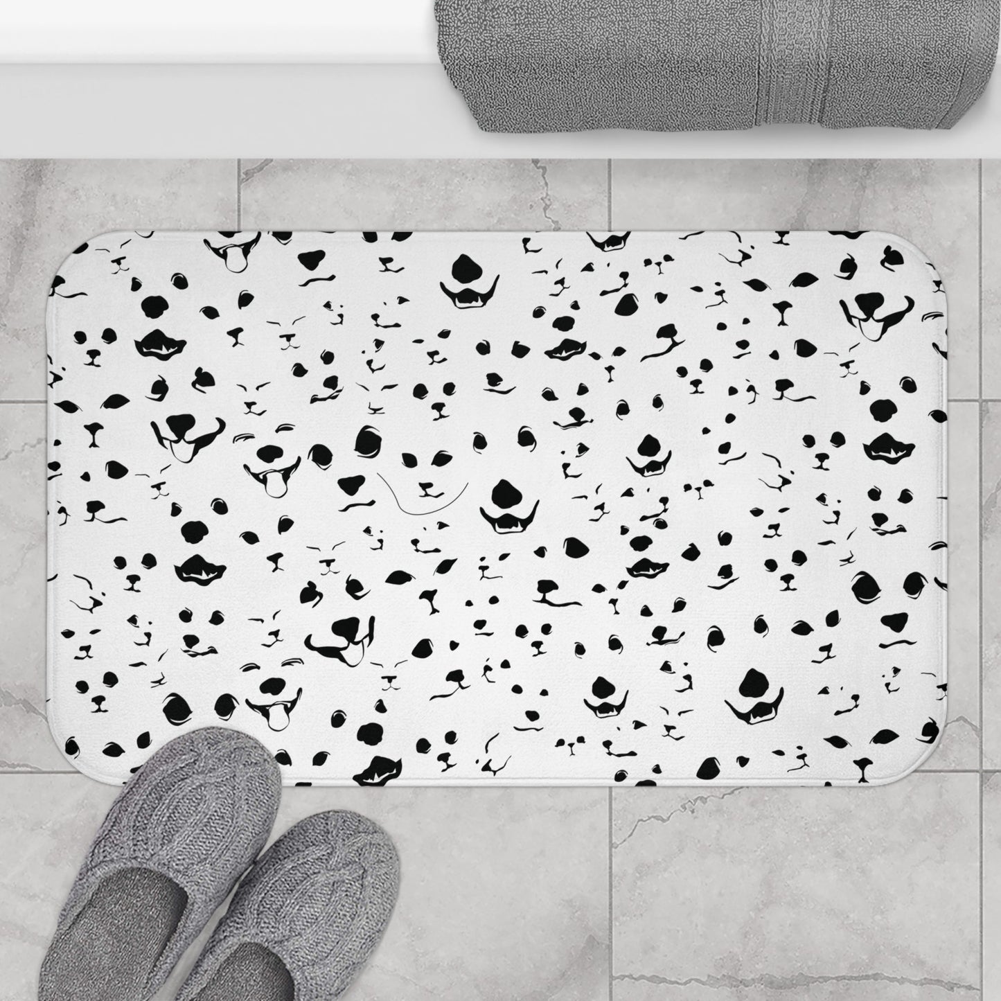 Funny Dog Lover Bath Mat | Pet Faces Bathroom Decor Mat | main iImage large